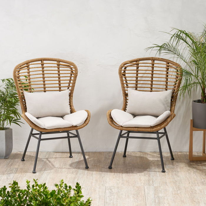 Calypso - Outdoor Chair With Water Resistance Cushion And Iron Frame