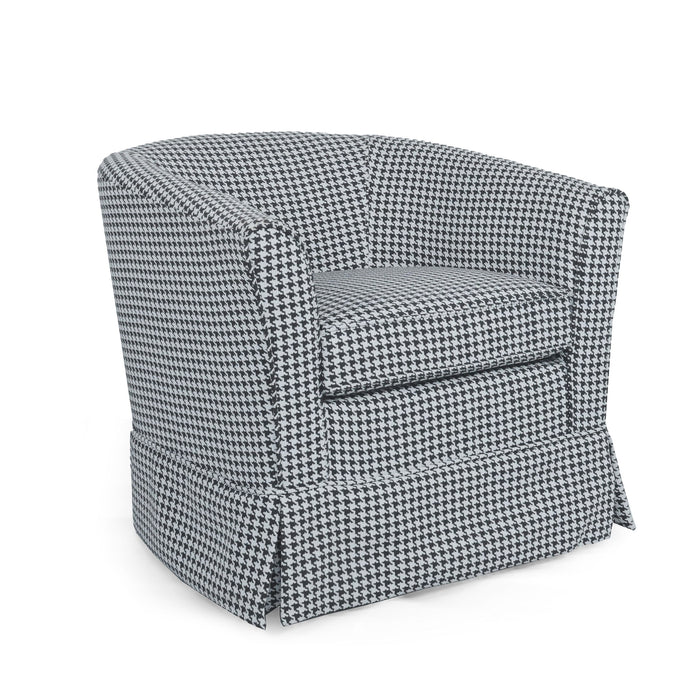 Zeniqua - Upholstered Velvet Swivel Chair With Loose Cover