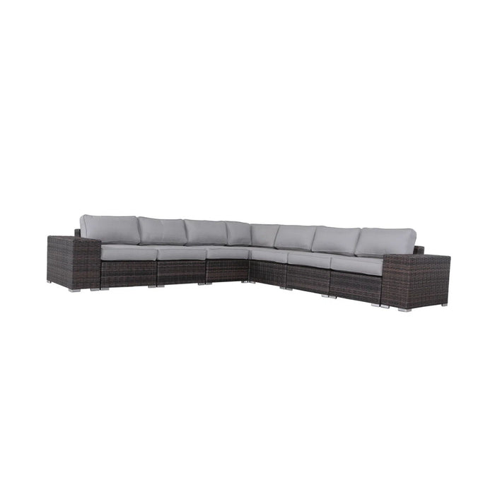 Modern Rattan Wicker Seating Group With Cushions