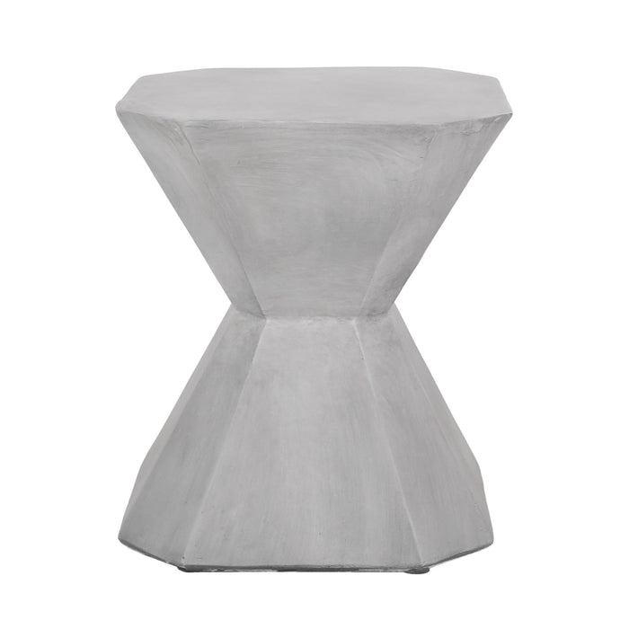 Outdoor, Lightweight Concrete Side Table - Natural