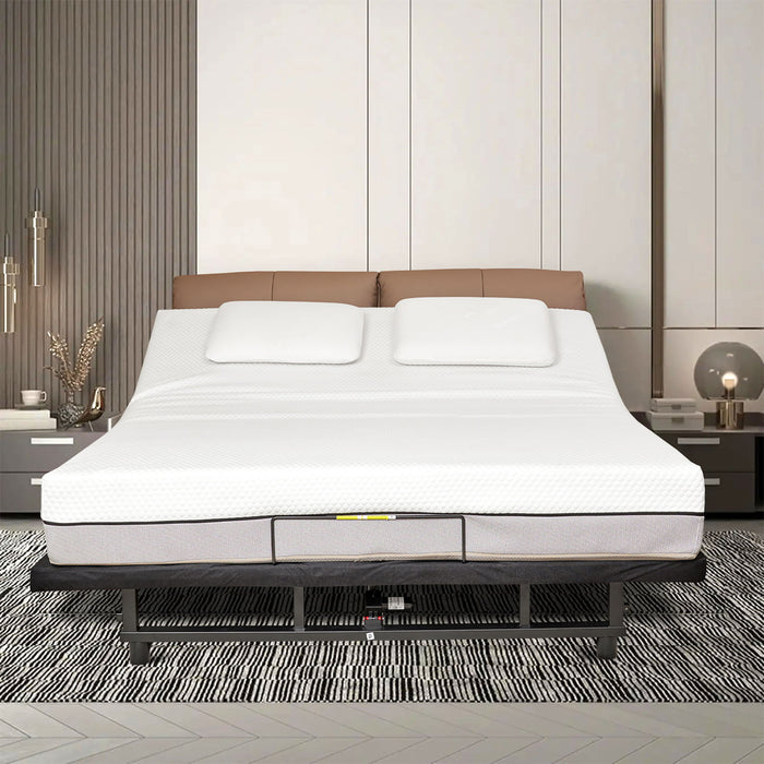 Adjustable Bed Base Frame With Head And Foot Incline Quiet Motor Zero Gravity