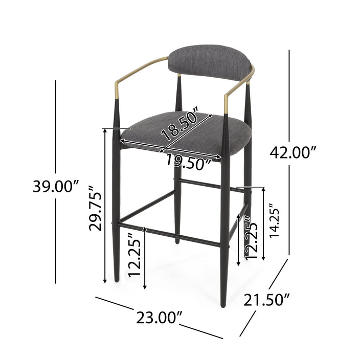 Counter Height Upholstered Barstools (Set of 2)