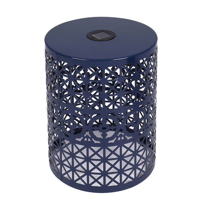 Modern Iron Solar Side Table With Built - In Light