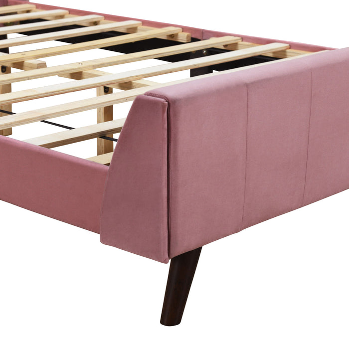 Upholstered Platform Bed Velvet