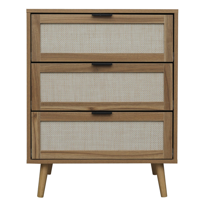 3 Drawer Cabinet, Suitable For Bedroom, Living Room, Study - Walnut