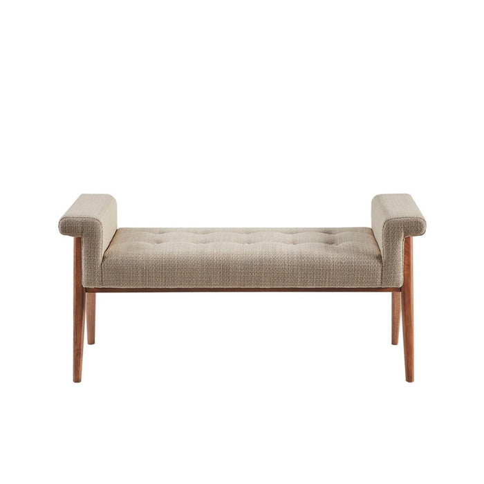 Accent Bench With Button Tufted Seat - Tan