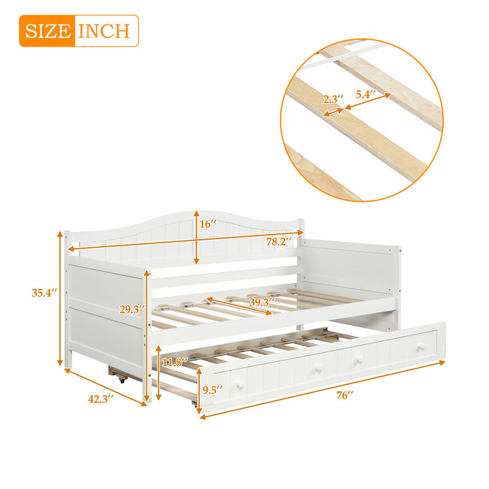 Wooden Daybed, Sofa Bed, No Box Spring Needed