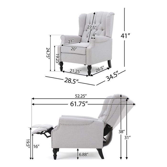 Tufted Arm Chair Recliner