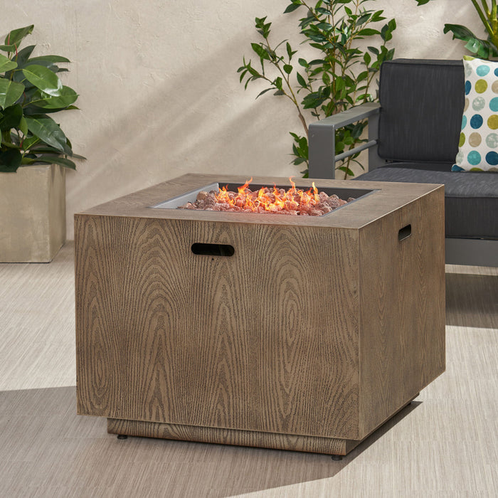 Outdoor Patio Gas Burning Fire Pit Table 50,000 Btu, Square
