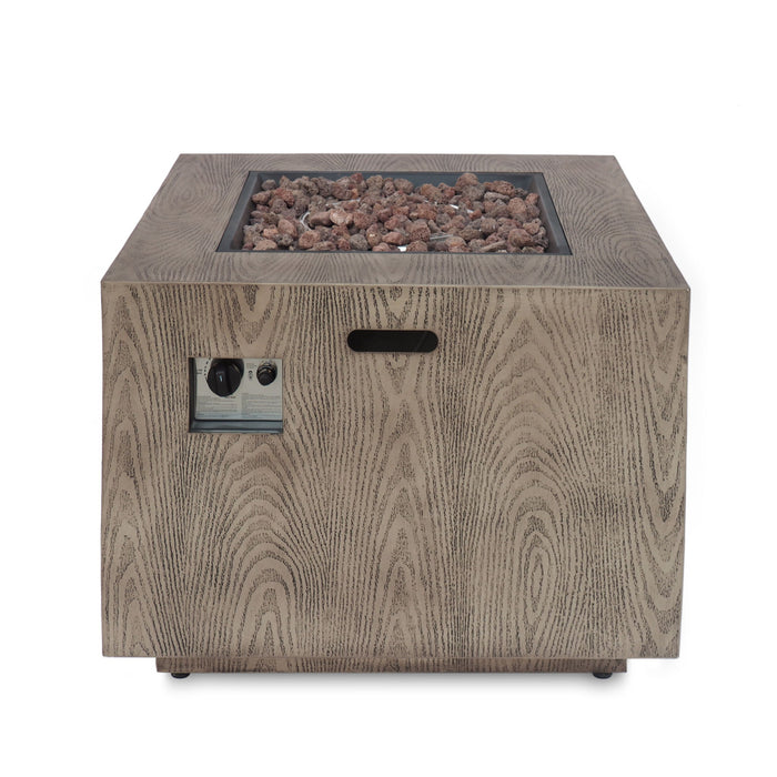Outdoor Patio Gas Burning Fire Pit Table 50,000 Btu, Square