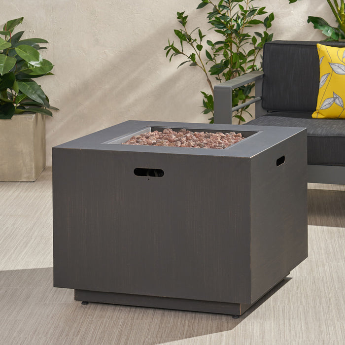 Outdoor Patio Gas Burning Fire Pit Table 50,000 Btu, Square