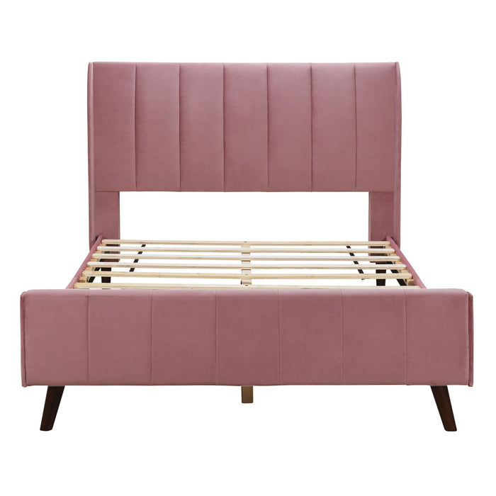 Upholstered Platform Bed Velvet