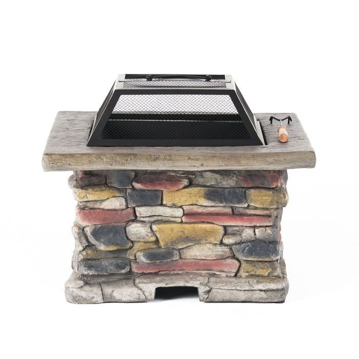 Outdoor Wood Bruning Magnesium Oxide Fire Pit With Lid