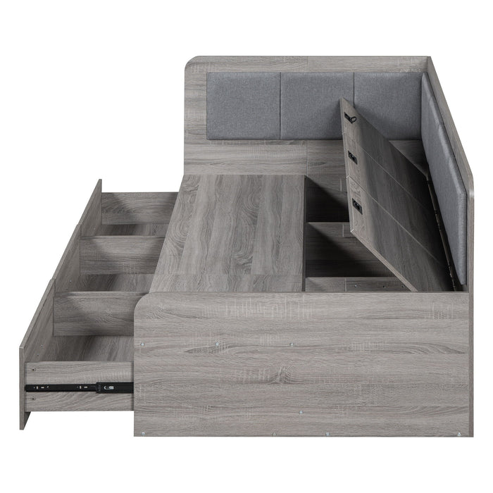 Daybed With 3 Drawers And 3 Storage Compartments