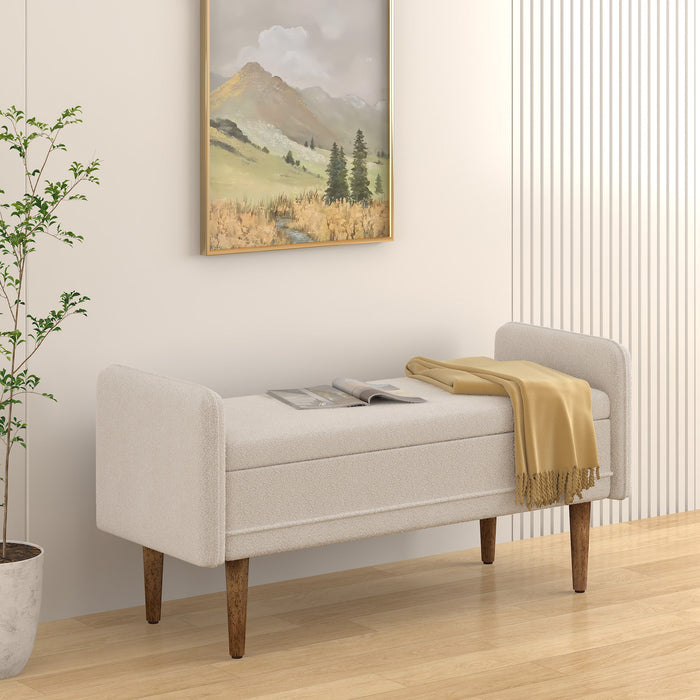 Teddy Velvet Storage Stool With Storage Space For Apartments