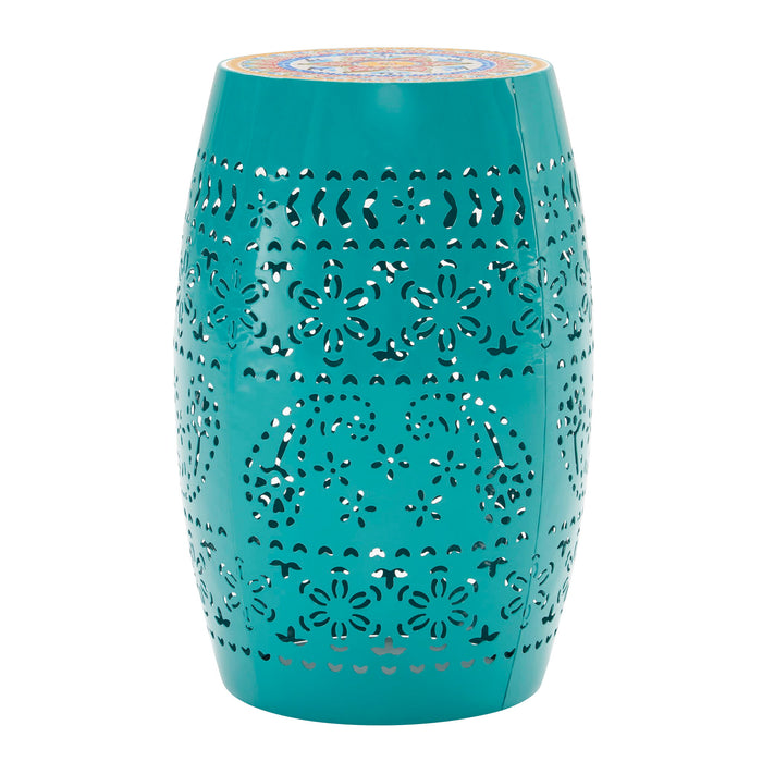 Ruby - Boho Mosaic Side Table With Ceramic Tile Top