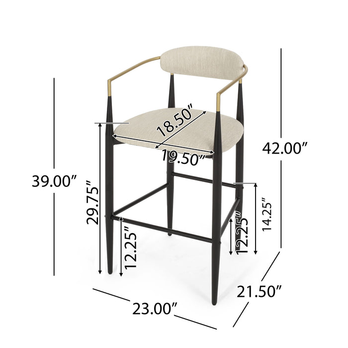 Counter Height Upholstered Barstools (Set of 2)
