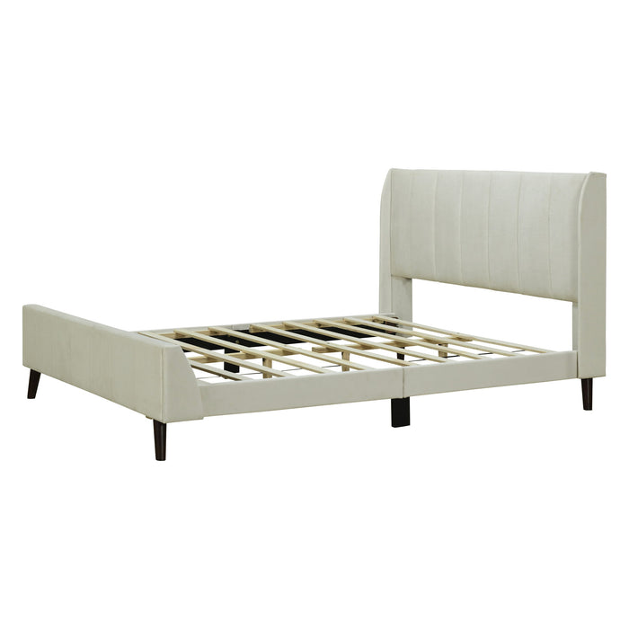 Upholstered Platform Bed Velvet