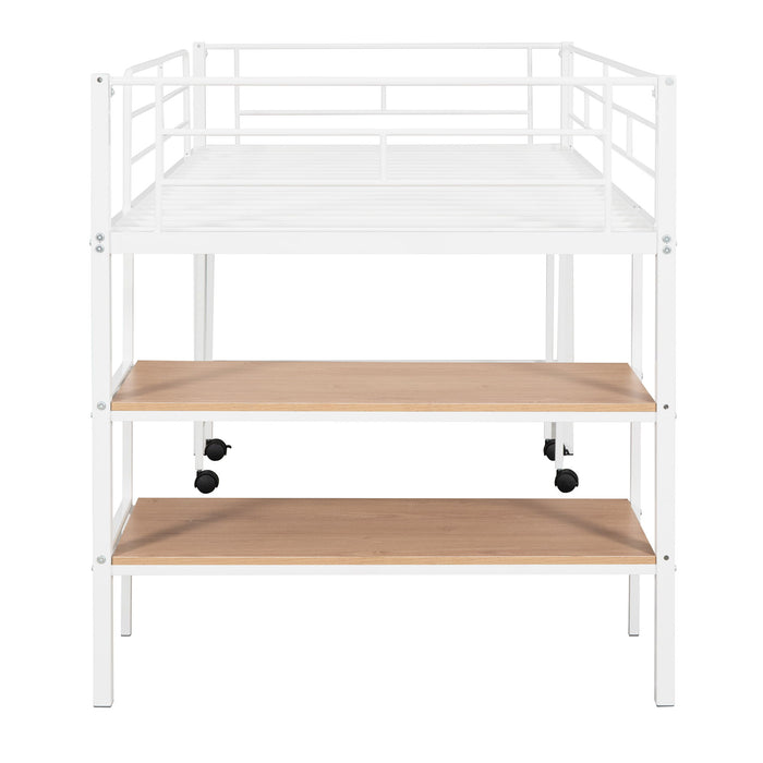 Loft Bed With Desk And Shelves